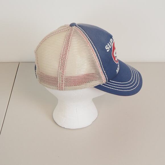STP Motor Oil Hat Cap Snapback Gray And Blue Nascar Racing Men's Trucker Hat - Picture 4 of 7